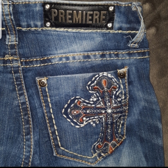 PREMIERE RUE 21 EMBELLISHED SKINNY JEANS ~ NEW - Picture 3 of 8